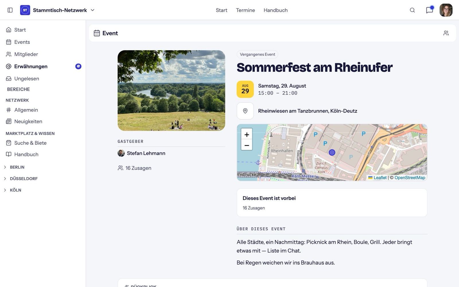 Der Rückblick nach einem Event